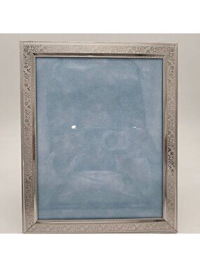 Carr USA Silver Floral Engraved 8"x10" Picture Frame With Easel Back